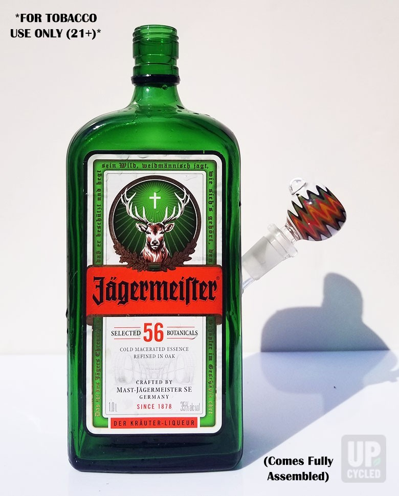 Jager Tobacco Pipe Pack – Handcrafted Authentic Glass Bottle – Made in USA