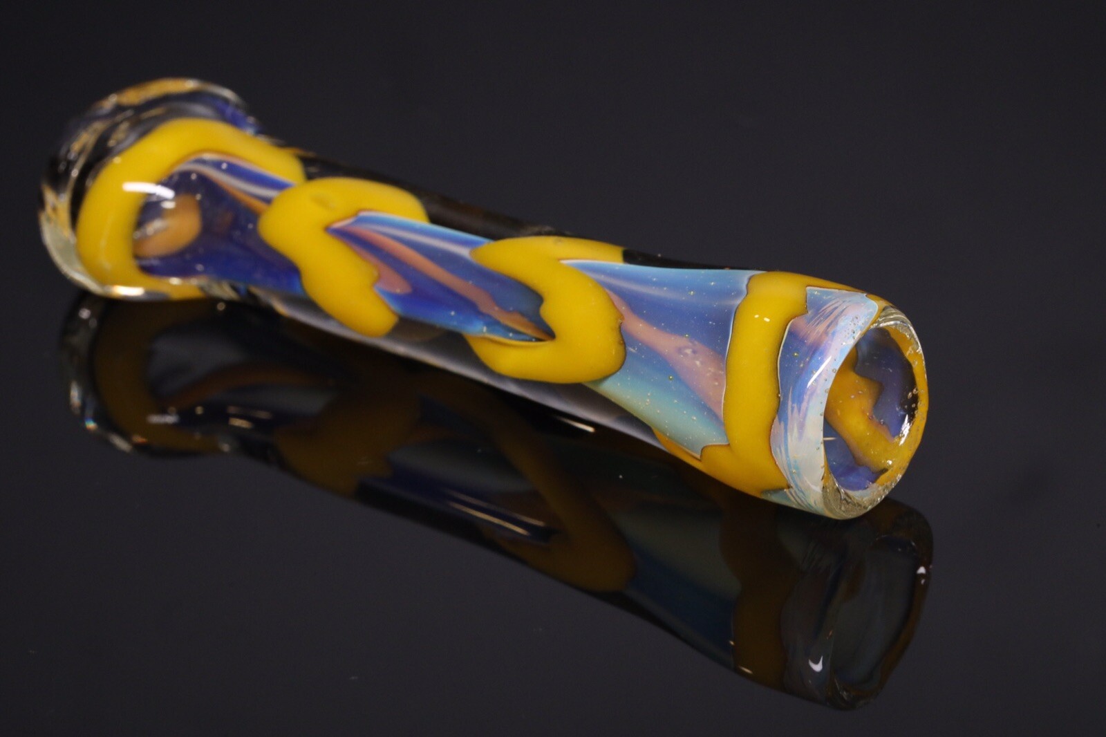 SMOKING TOBACCO CHILLUM 3” ONE HITTER BLOWN GLASS HEAVY ART HAND HERB BOWL PIPE