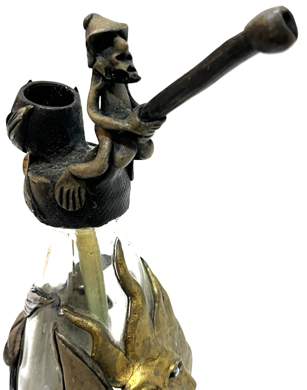 Vintage Hookah Smoking Pipe Tobacco Tobacciana Hand Crafted Sun Moon