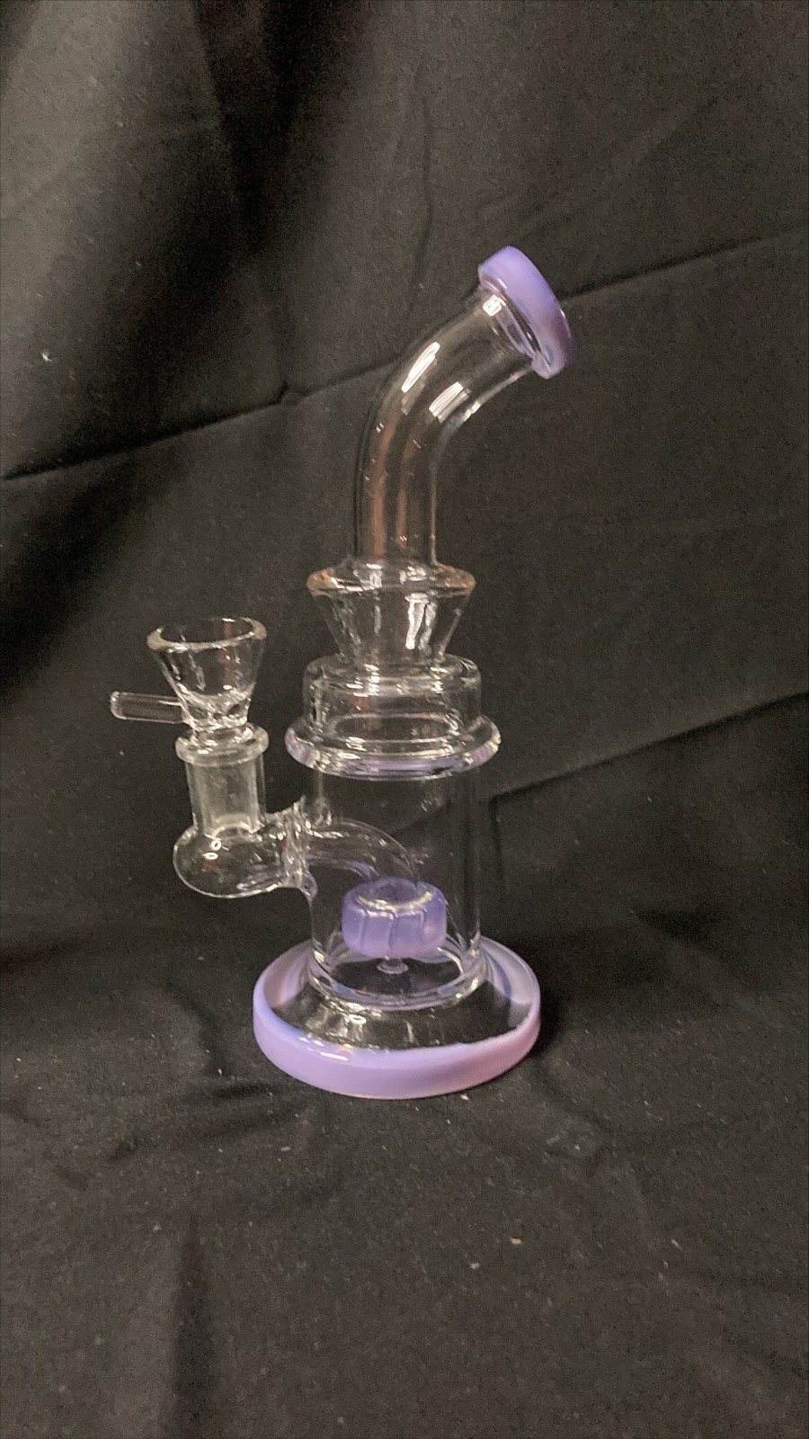 Showerhead Percolator Stemless Water Pipe | Purple | 6.5&Prime;