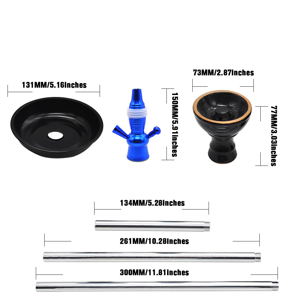 Shisha Narghile Champagne/Wine Bottle Top Hookah Stem Aluminum Smoking Pipe Suit