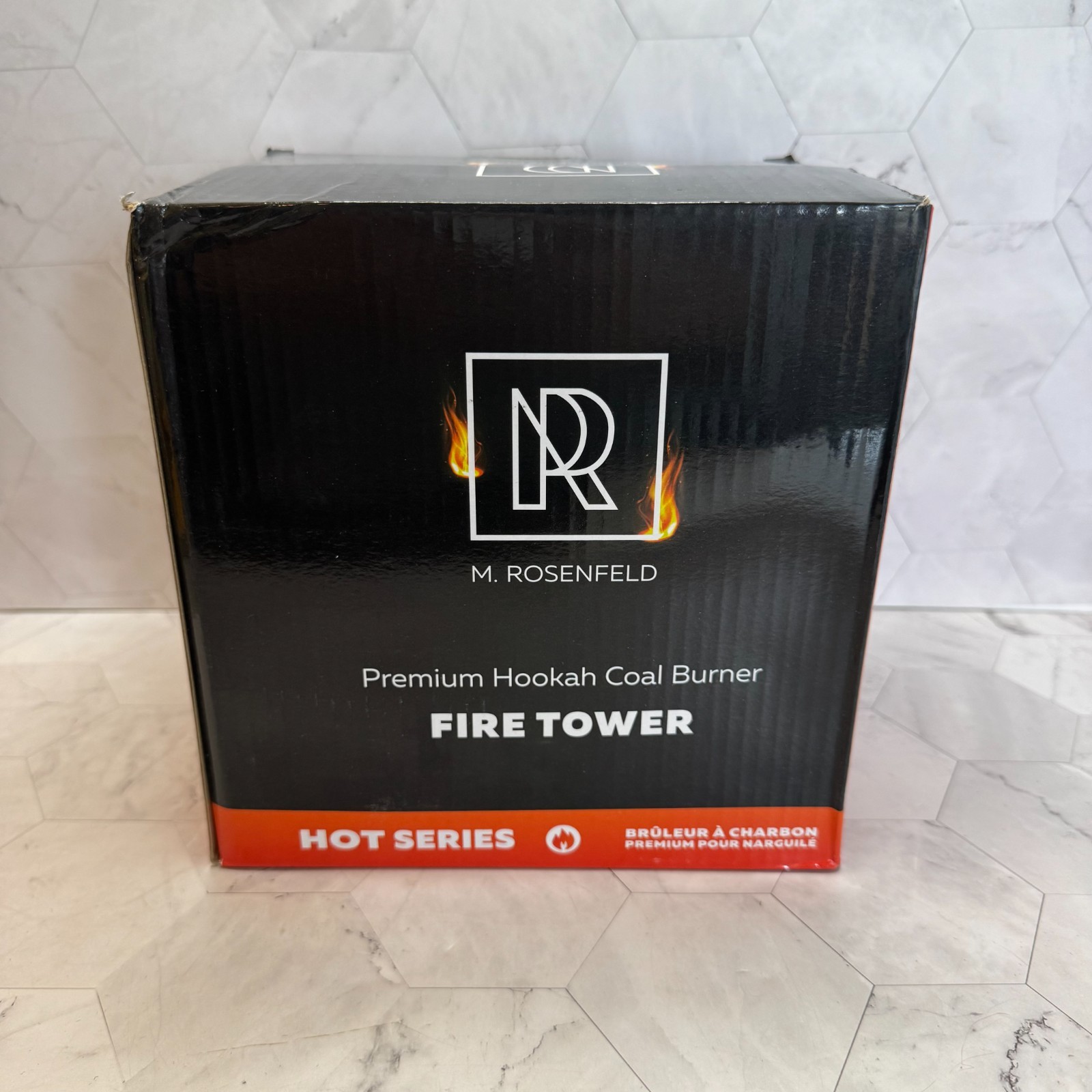 Hookah Coal Burner 450W Tongs Charcoal Fire Tower Stove M. Rosenfeld Open Box