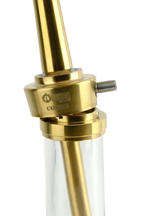 ODUMAN Cosmo Hookah Gold Body Clear Glass Hookah Khalil Al Faker Nargile
