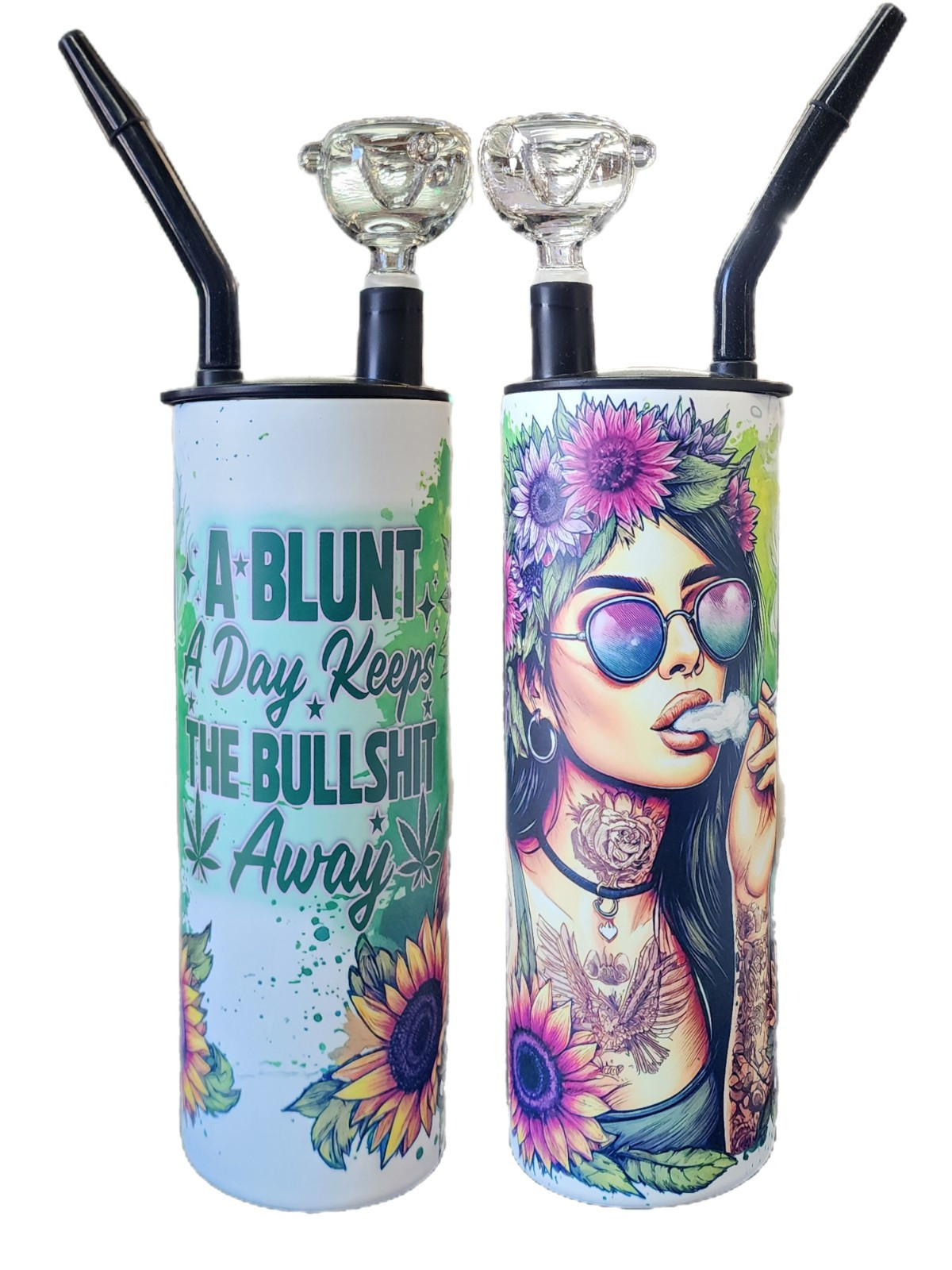 Glow In The Dark Bong Tumbler- Tumbler Hookah – Cold Smoke Tumbler – 20 oz