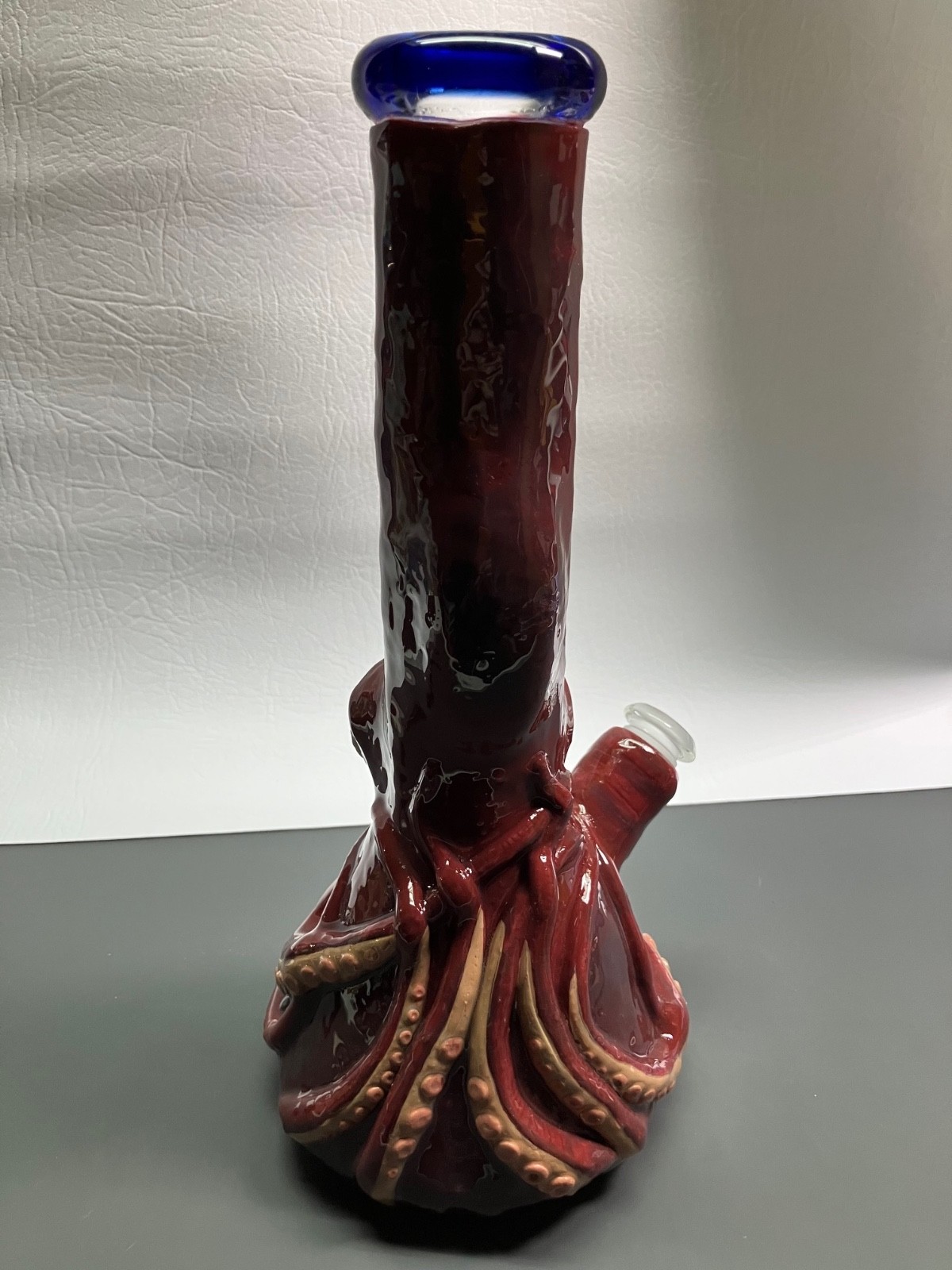 10&Prime; Heavy Glass Octopus Monster Bong Tobacco Water Pipe | Polymer Clay & Resin