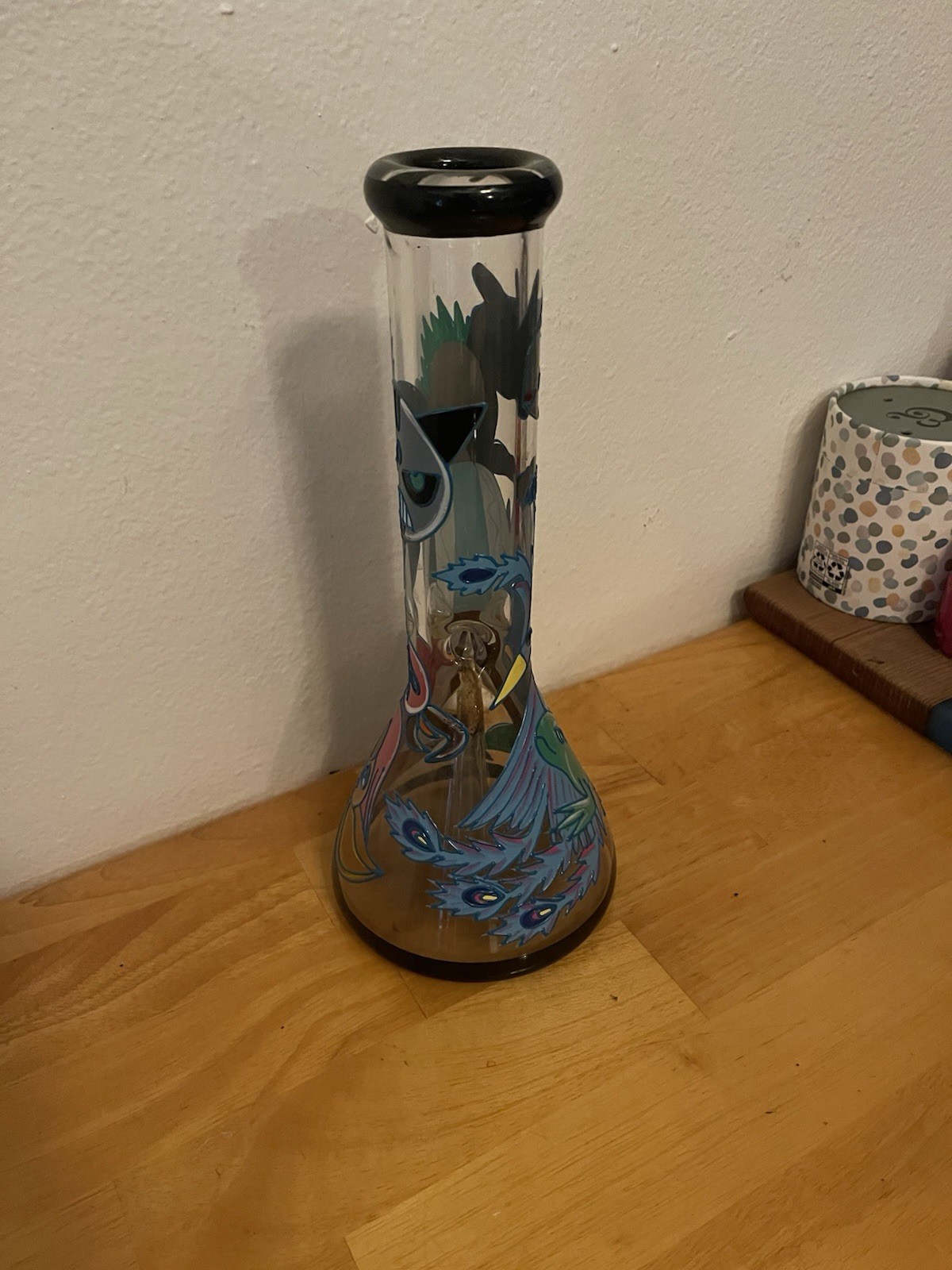 12” Hand Painted Beaker Bong