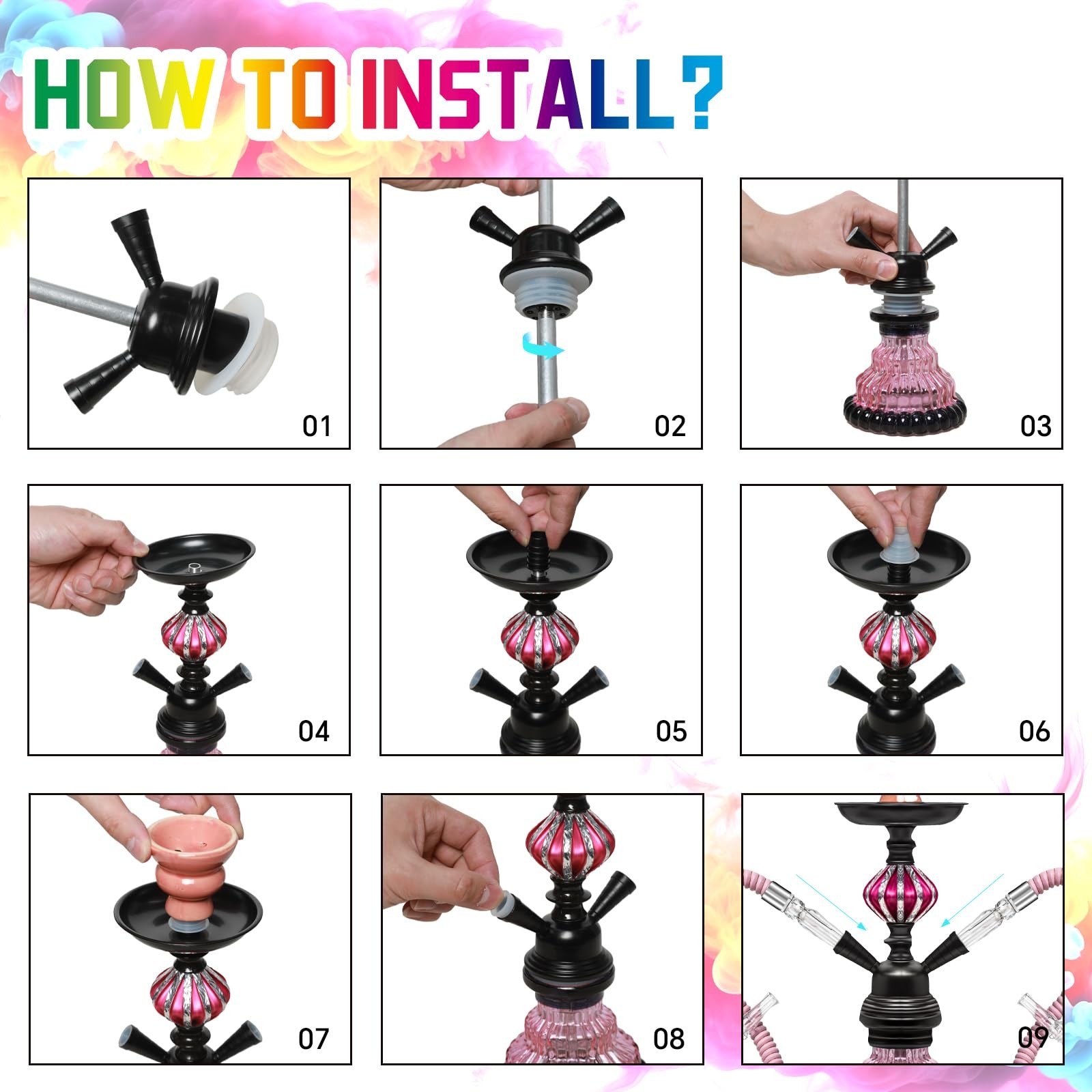 Travel Portable Hookah Set with Everything–Ideal for Social Gatherings、Road T…