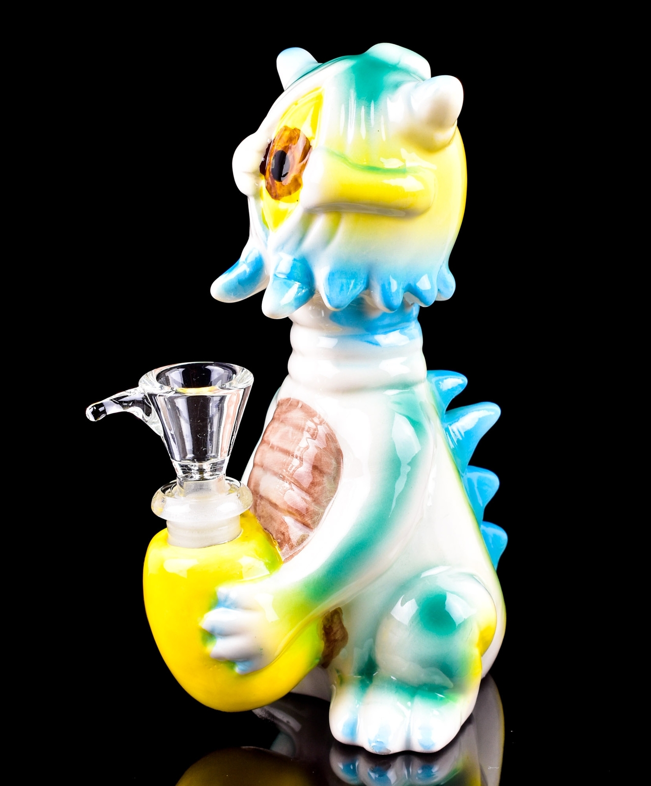 7&Prime; INCH ALIEN Eyed Bong CUTE Ceramic Water Pipe Hookah Halloween Special *USA*