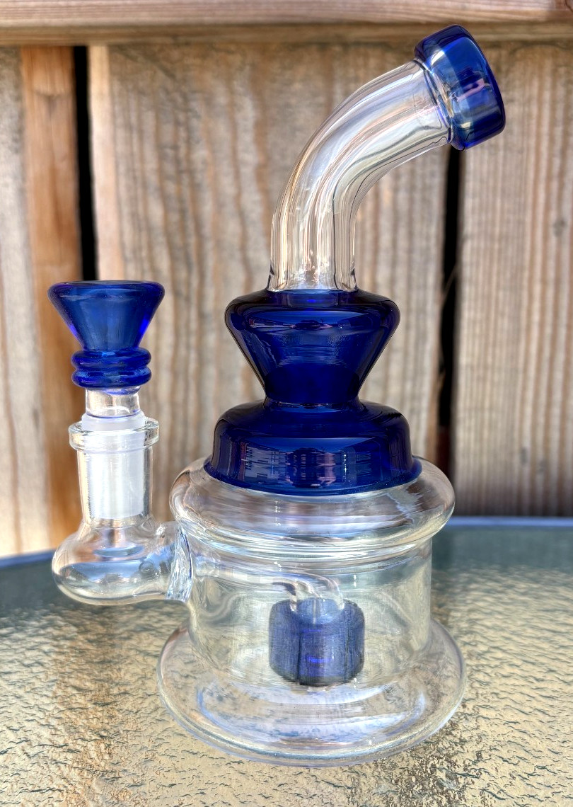 Mini Shower Head Glass Bubbler – Hookah Bong Water Hand Smoking Pipe w Bowl
