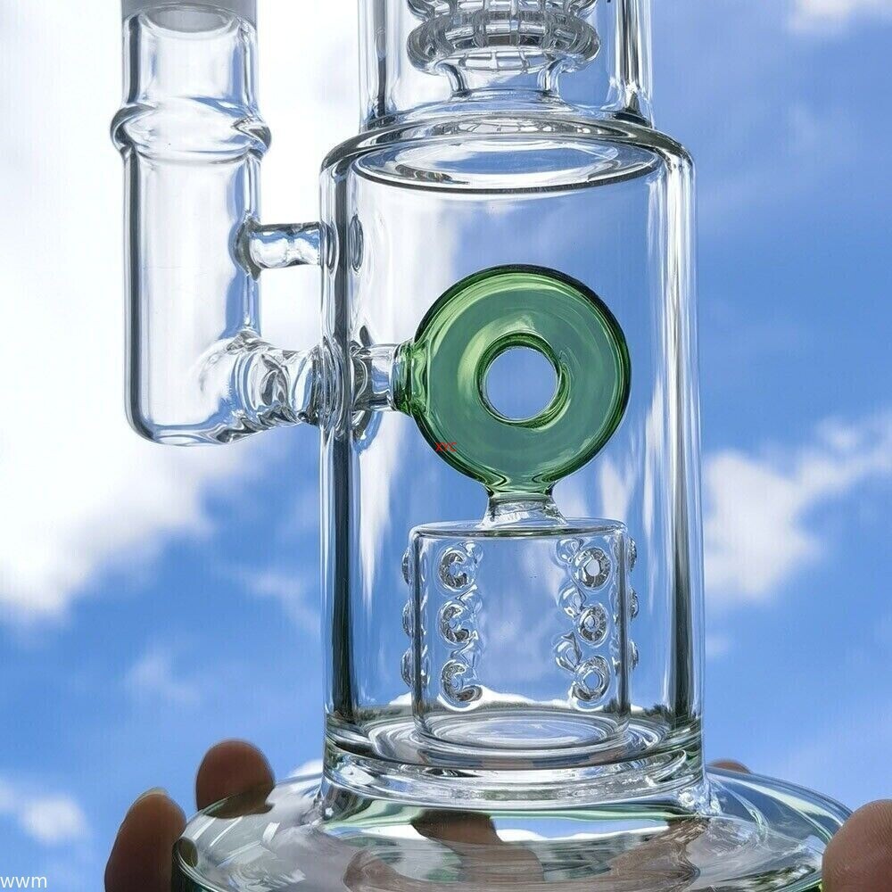 15 Inch Honeycomb Percolator Glass Bong Water Pipe Hookah Bubbler Smoking Pipe