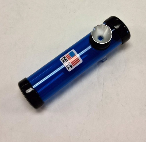 4&Prime; PLASTIC ROUND STEAMROLLER METAL BOWL TOBACCO SMOKE HANDPIPE BLUE 1&Prime;M