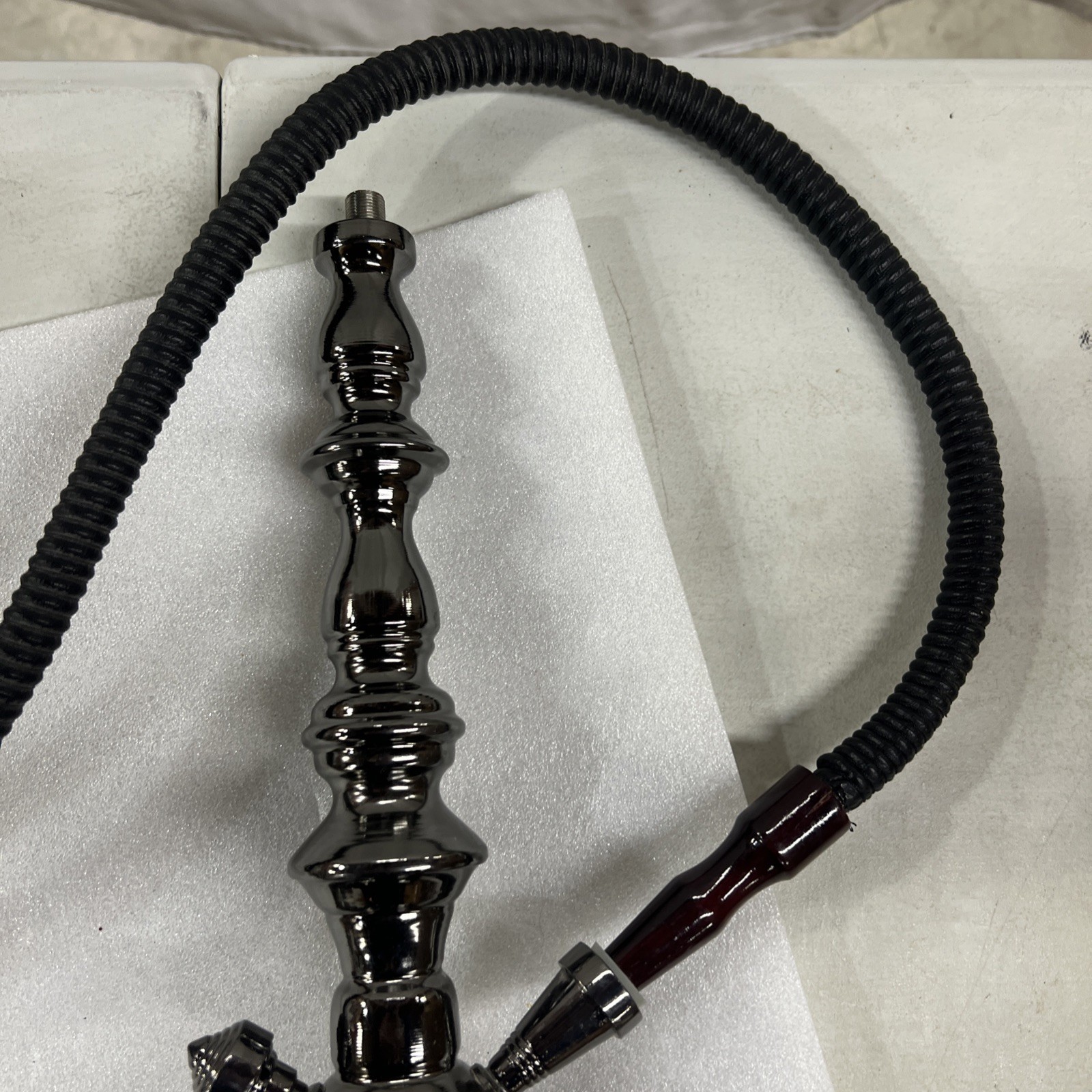 Black Hookah Shisha Water Pipe with Hose – No Bowl – For Part