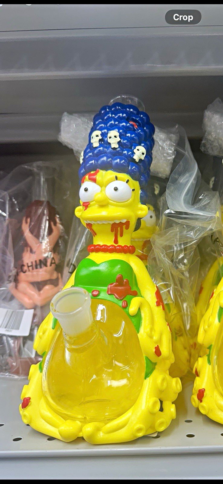 Marge Simpson Zombie Hookah/Water Pipe w/ Glass Base Bowl Yellow