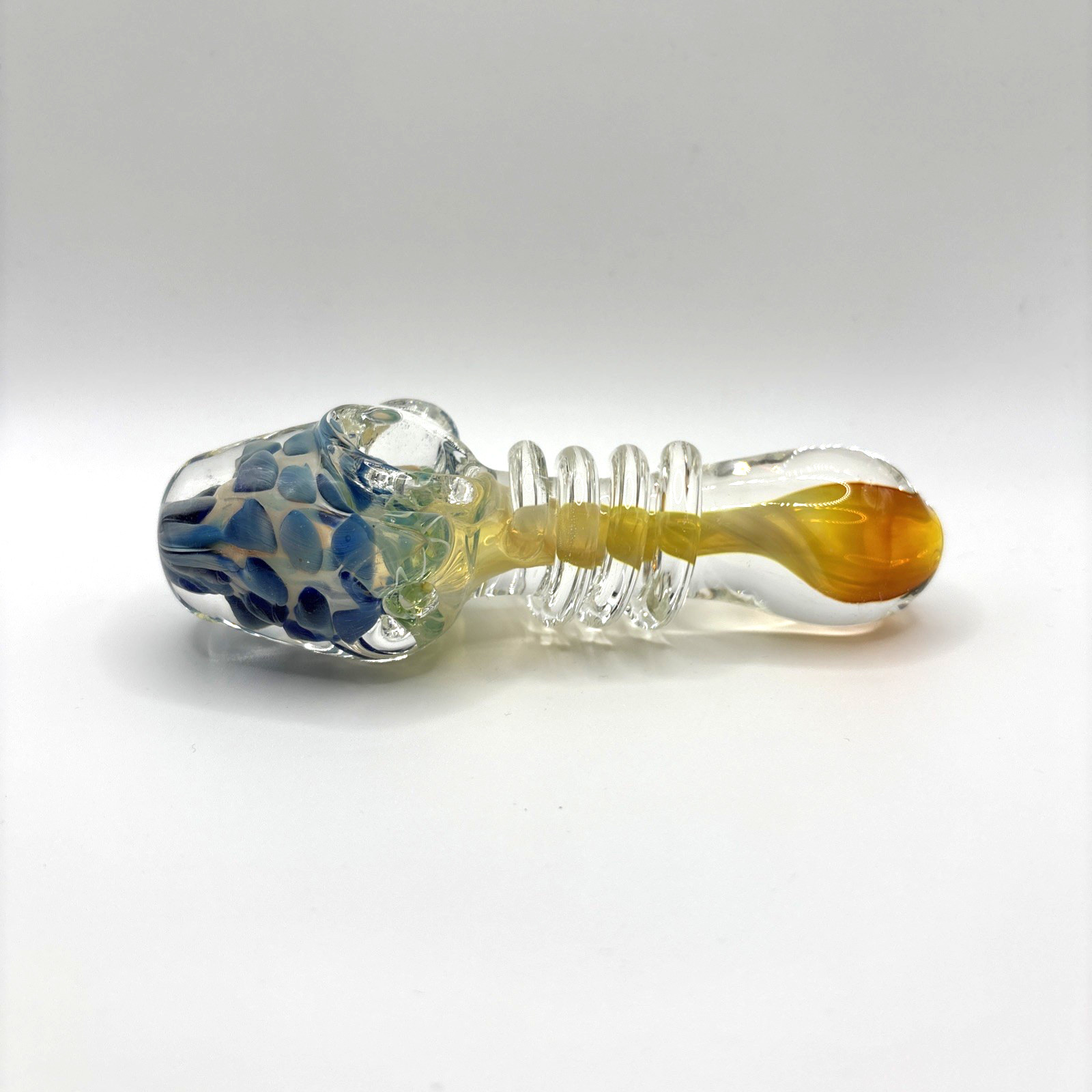 5&Prime; Glass Smoking Bowl Hand Pipe Tobacco SALE USA Blue Ripped