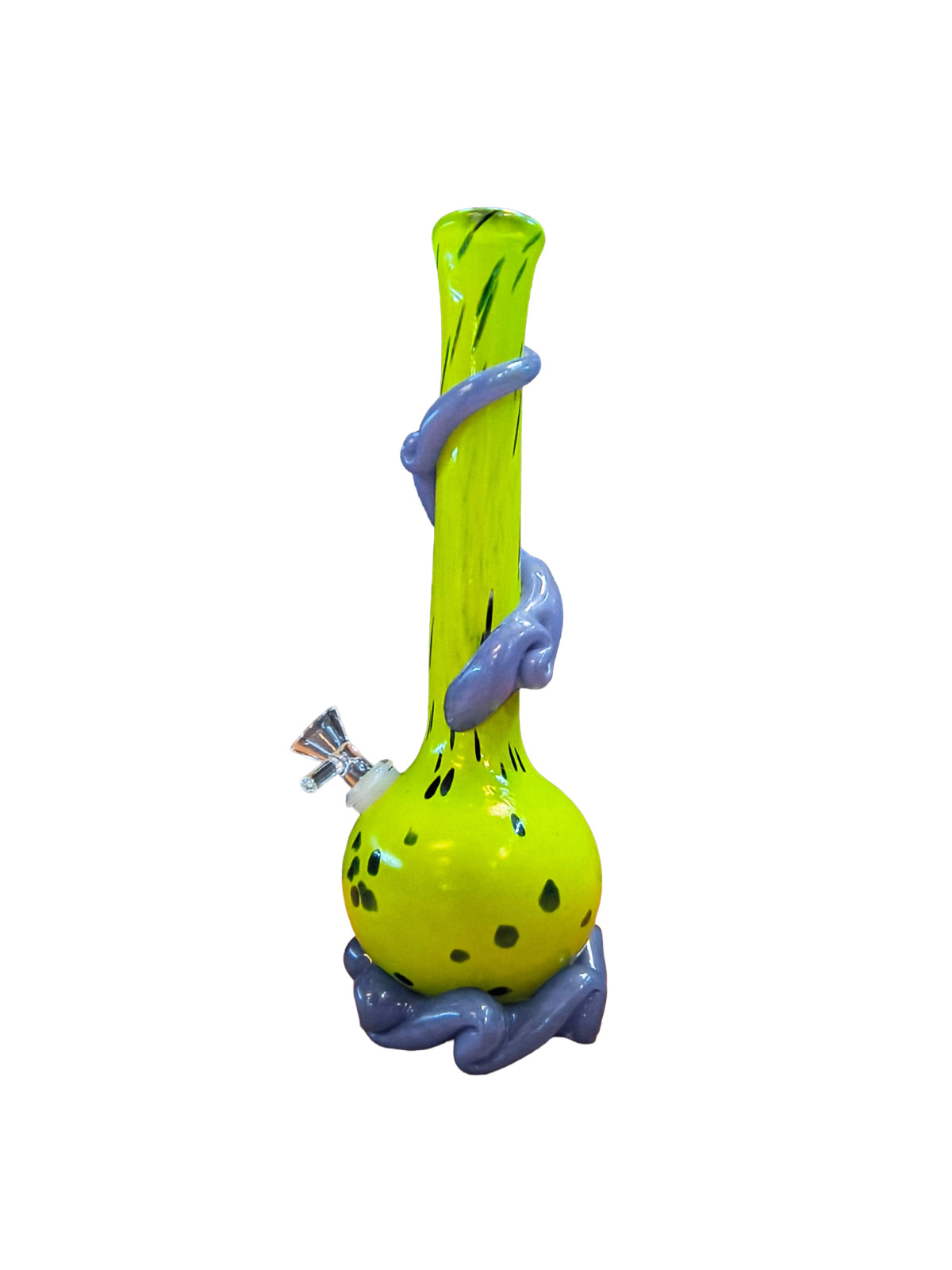 Collectable Green and Purple Water Pipe 12in 14mm
