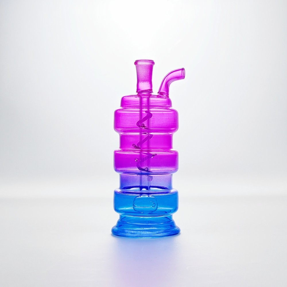4.7&Prime; Portable Colorful Glass Bong Smoking Water Pipe Hookah Bubbler +Curved Bowl