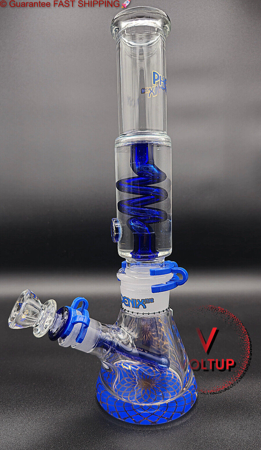 Phoenix Star Freezable Coil 12&Prime; Water Bong Water Pipe Phoenix Star AUTHENTIC ✅✅