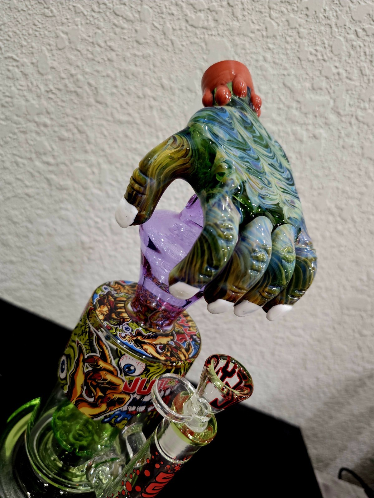 CHEECH GLASS x JUICY J Collab GIVE THE ZOMBIE A HAND LIMITED WATER PIPE/BONG/RIG