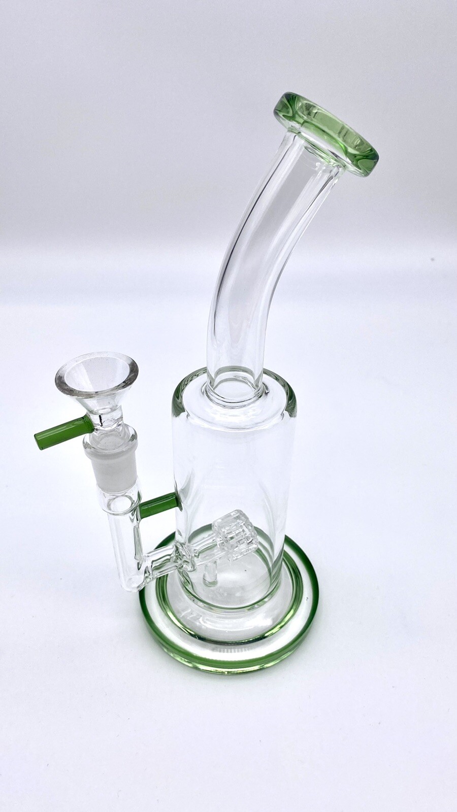 9&Prime; INCH GLASS BONG Water Pipe Hookah Bubbler Green USA* Free Shipping