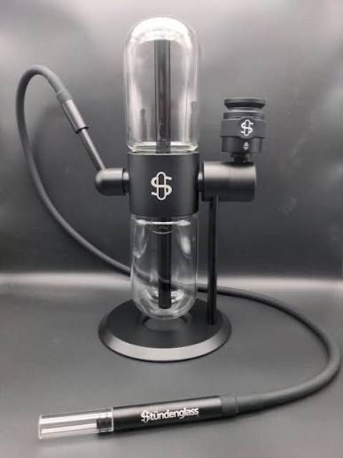Stundenglass Gravity Hookah Bong infuser- Black Full Size Glass Hookah
