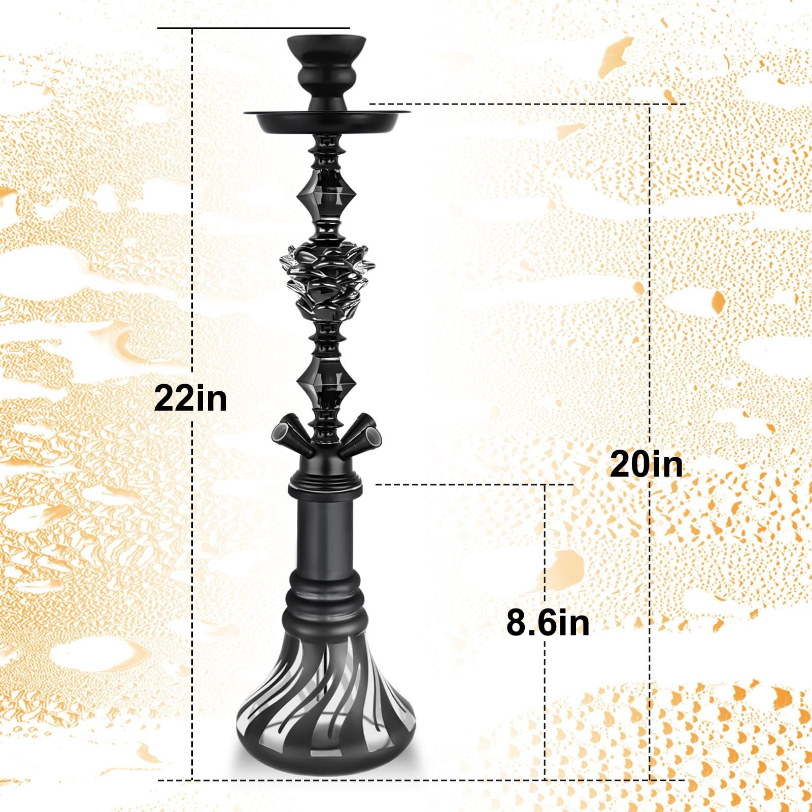 Hookah Set 4 Hose 21 » Hookah Set With Everything – Glass Vase, Hose, Ceramic…