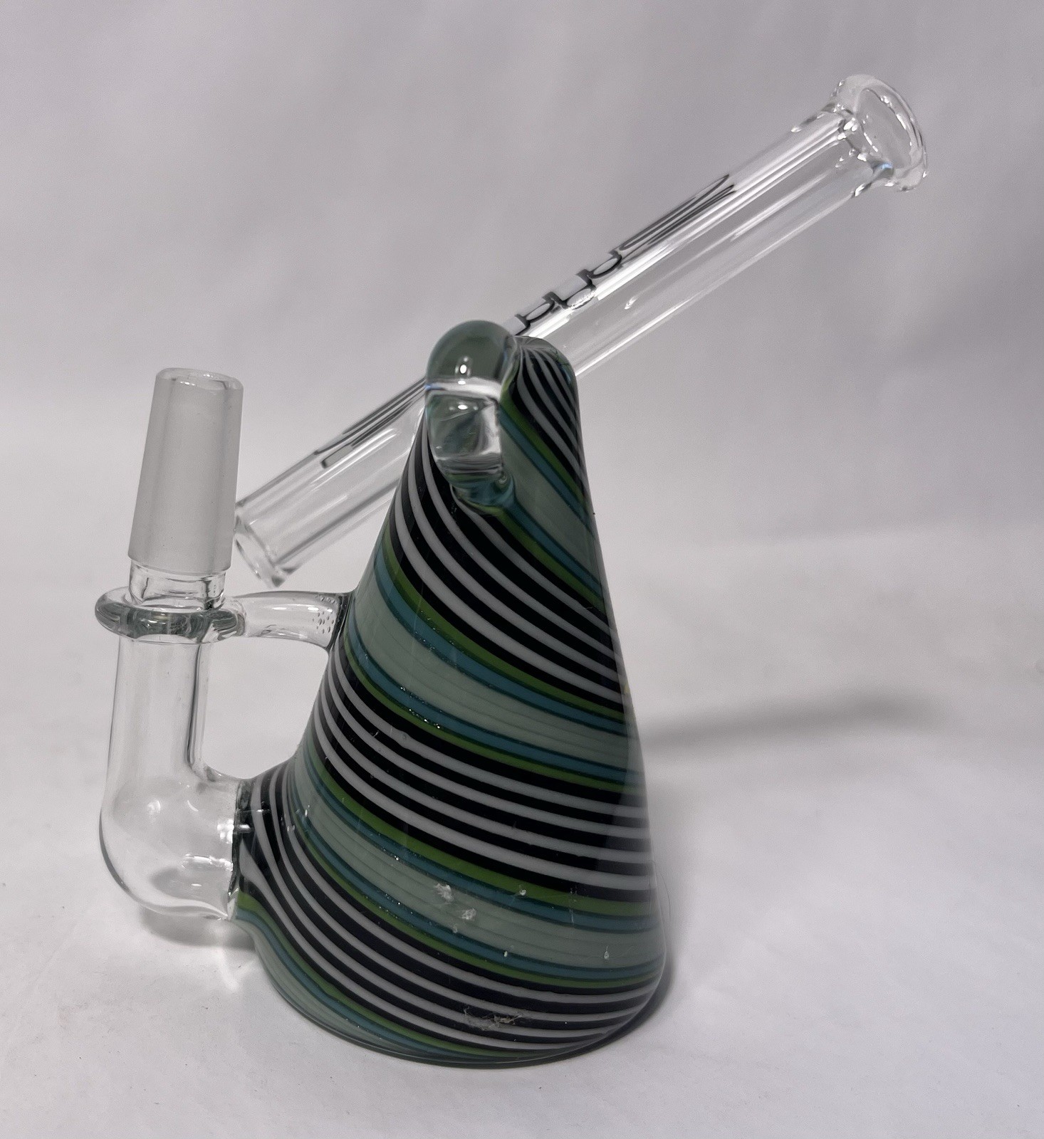 Silika Glass 10mm Micro Cone Oil Rig With Heady Bubbler & Dome, Nail Included