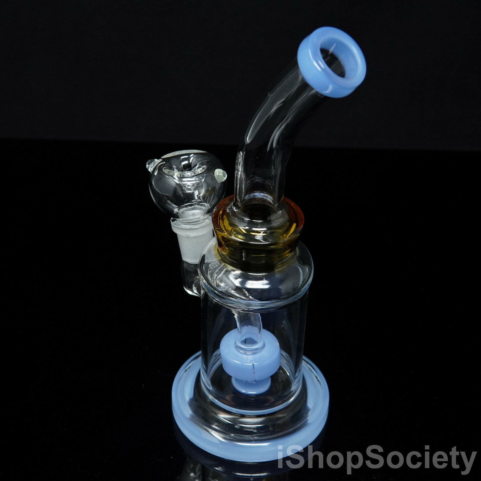 8.5” Orange Bend Single Discs Hookah Water Pipe Tobacco Smoking Pipe