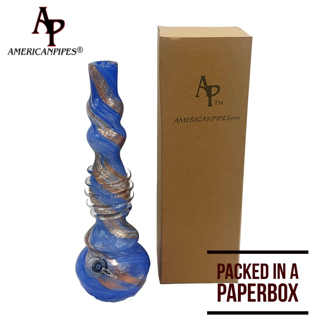 12” Spiral Water Pipe/ Heavy Soft glass Pipes By INHALE & AmericanPipes