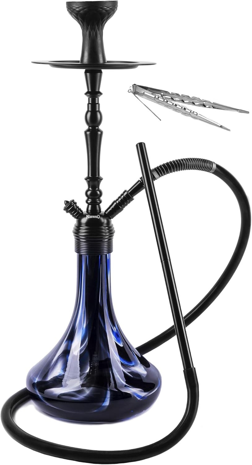 Premium Hookah Set 26&Prime; – Traditional Tobacco Hookah Kit with Glass Vase, Washabl
