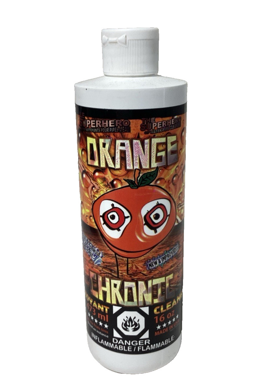 Orange Chronic Glass Bong Cleaner 16 oz Bottle