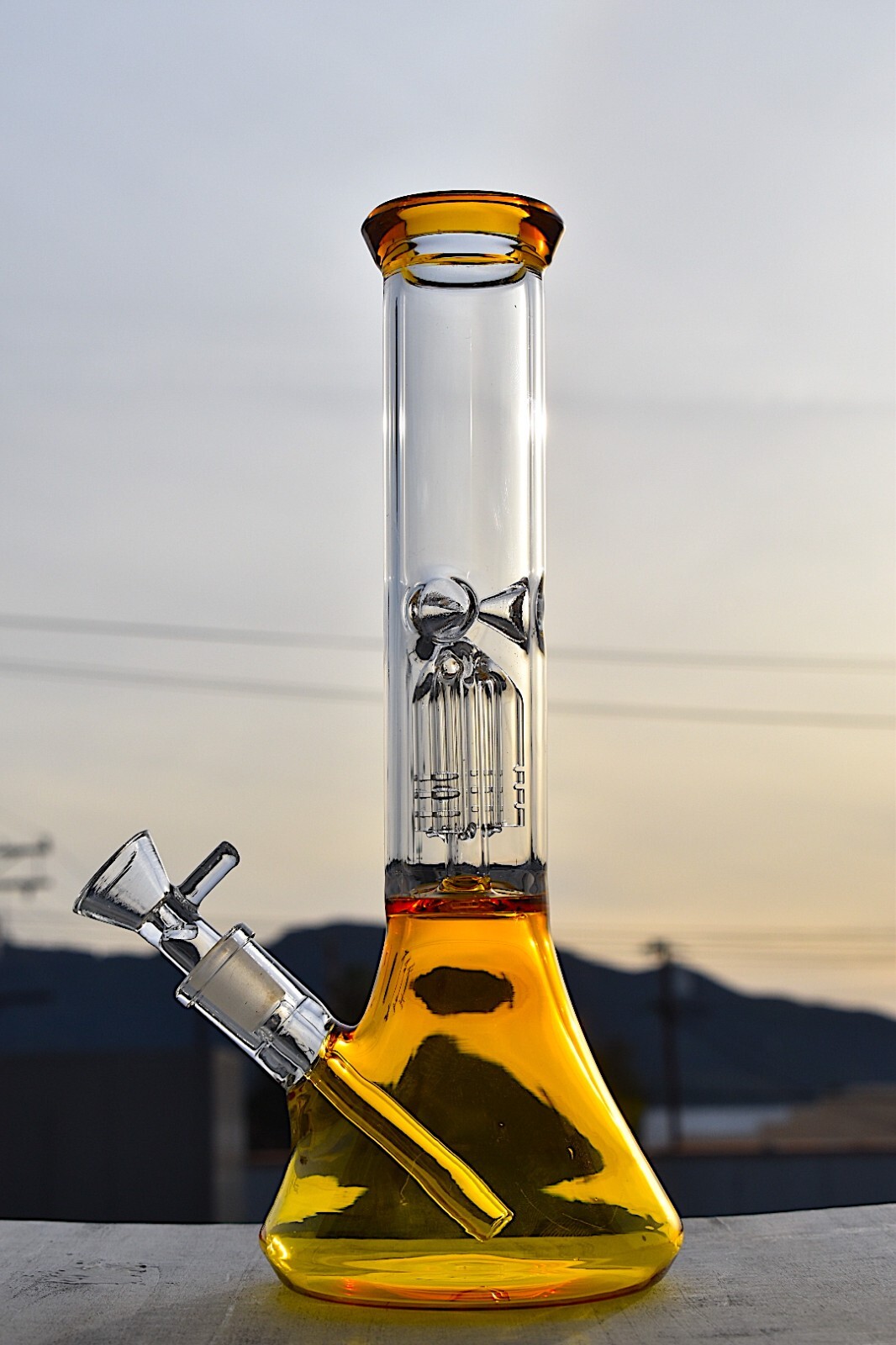 10&Prime; Glass Bong Heavy Hookah Tree Percolator Bubber Water Pipe Beaker