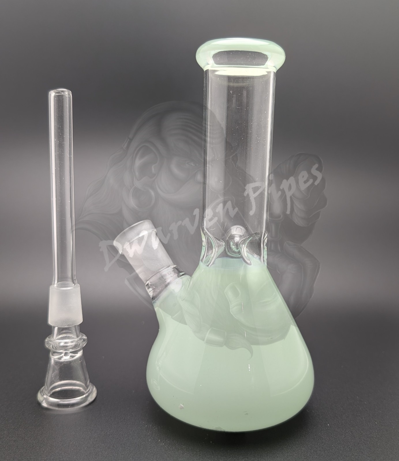 6&Prime; Inch Glass Hookah Water Pipe Bong Mint Green (Colored Glass)