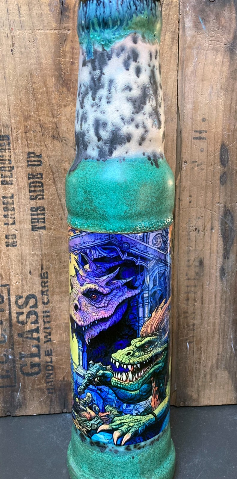 14 inch Ceramic Bong Water Pipe 14mm Glass Bowl Dragon Crew Lord of the Rings