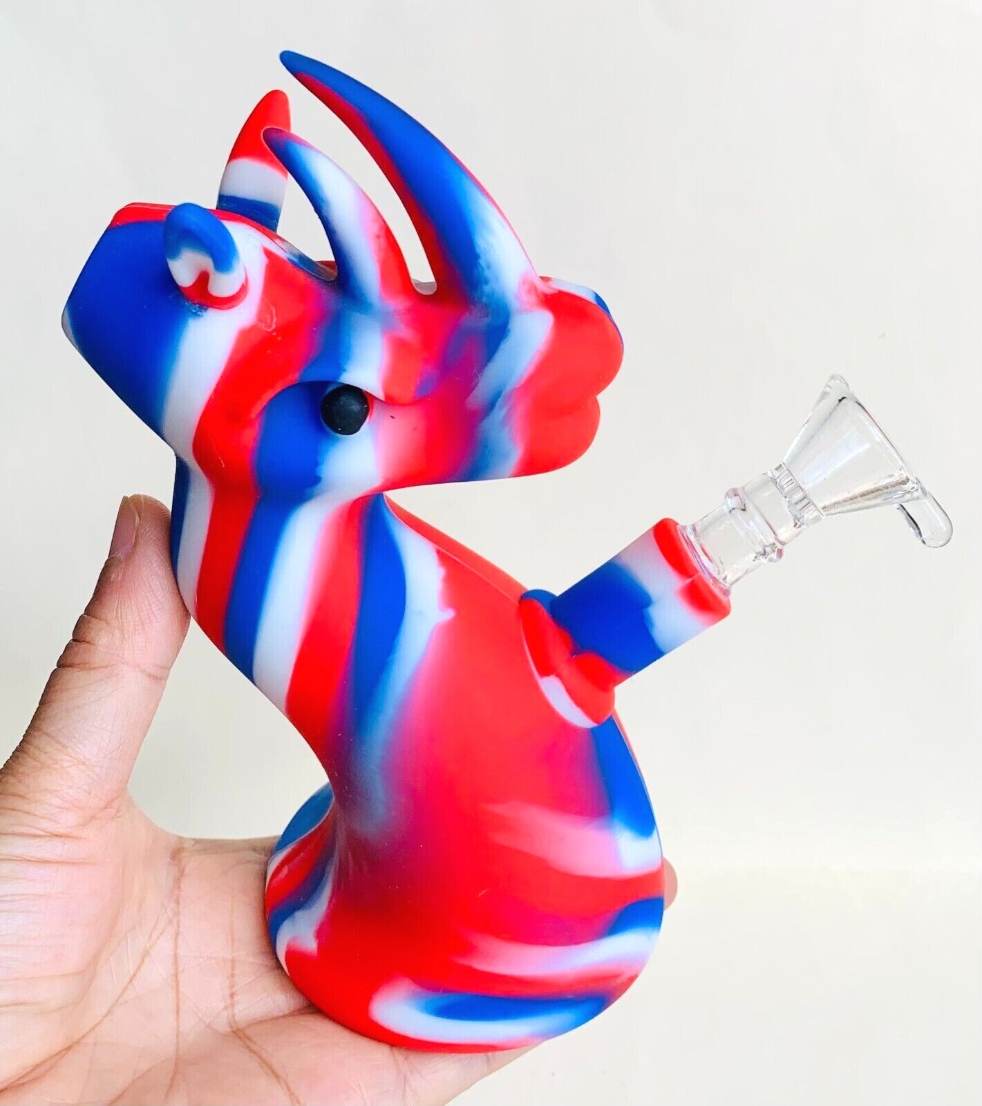 6 inch Silicone Dragon Hookah Smoking Water Pipe with 14mm Male Glass Bowl