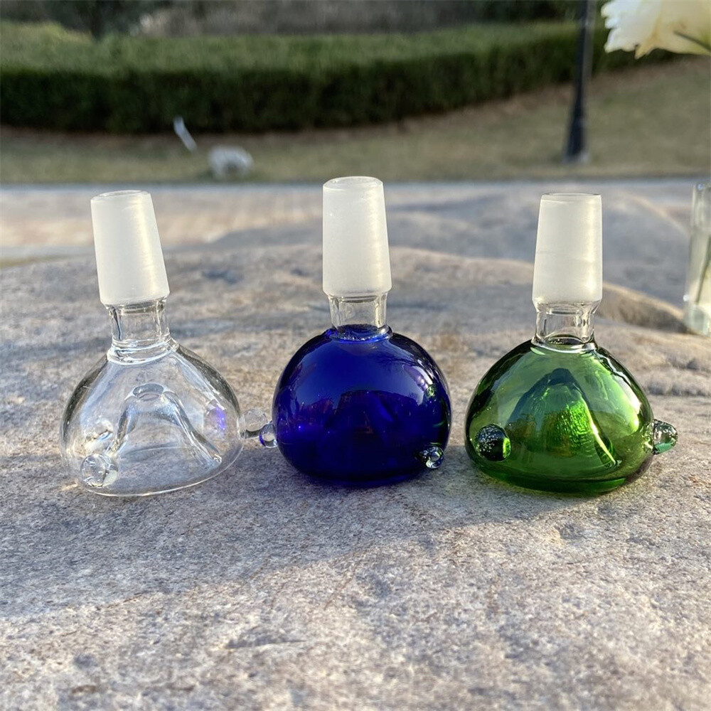 2pcs 14mm Male Glass Tobacco Bowl Big Sphere Shape Bowl for Smoking Pipe Bong
