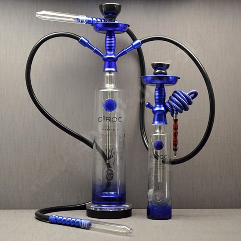 Shisha Narghile Champagne/Wine Bottle Top Hookah Stem Aluminum Smoking Pipe Suit