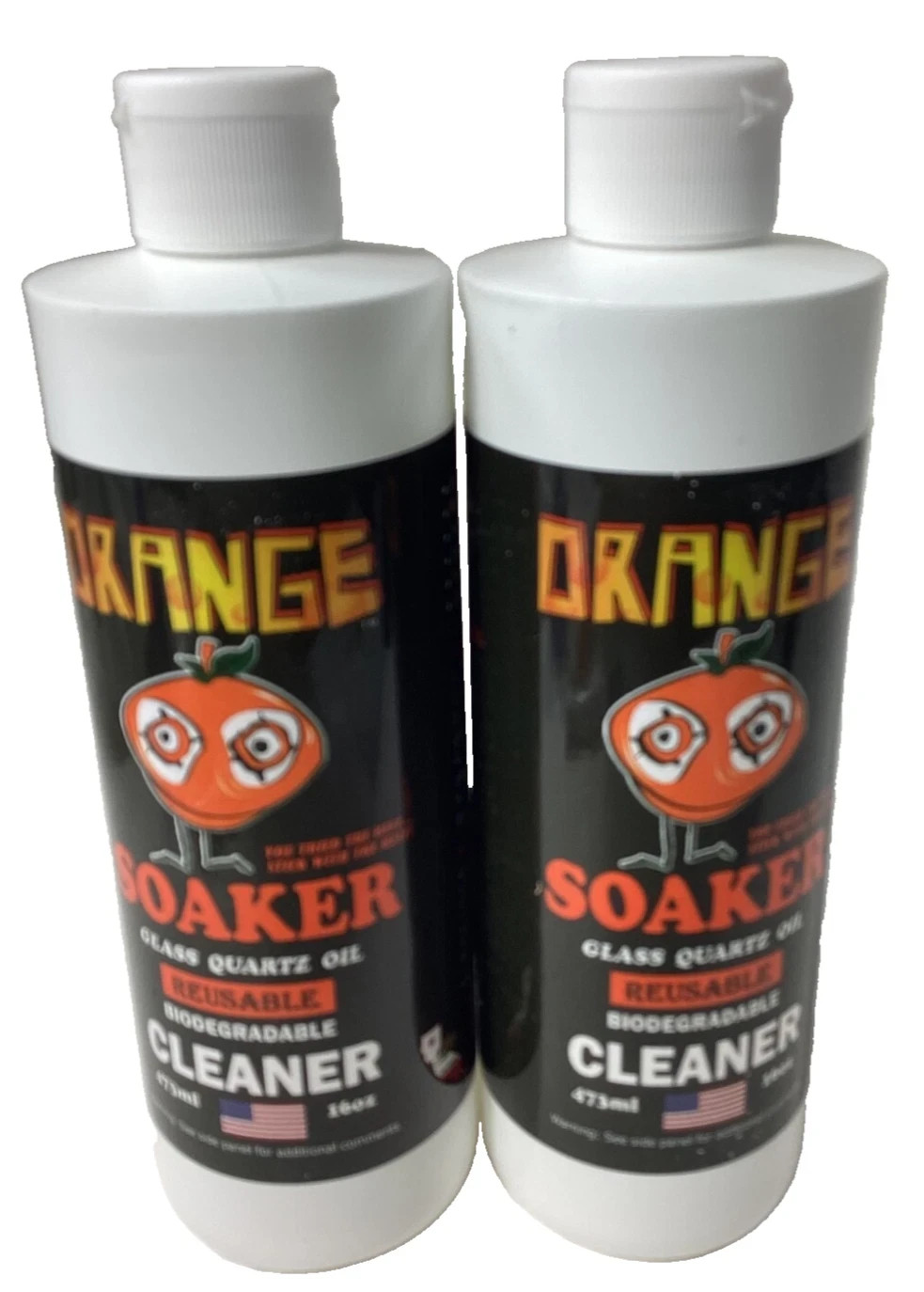 Orange Chronic Glass Bong Soaker Cleaner 16oz Pack of 2 Bottles
