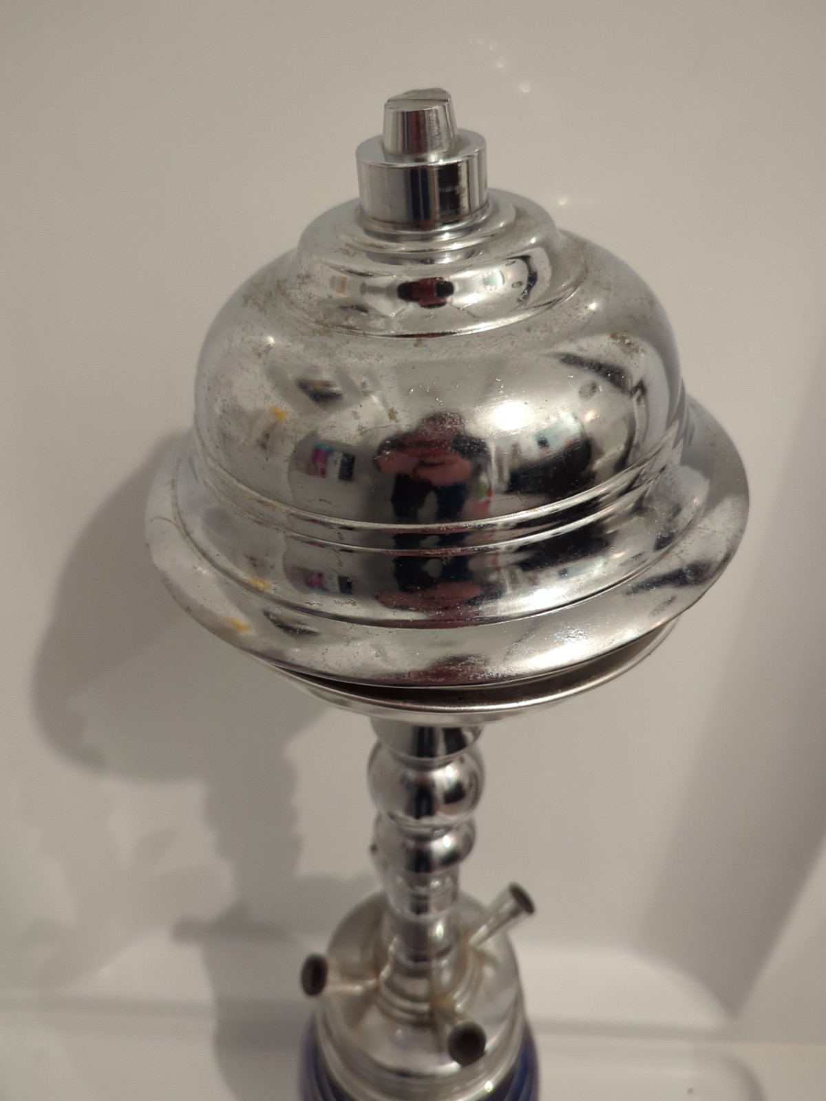 ✨USED✨ Large 30&Prime; Glass Hookah Shisha w/ 3 Separate Wood Handle Hoses