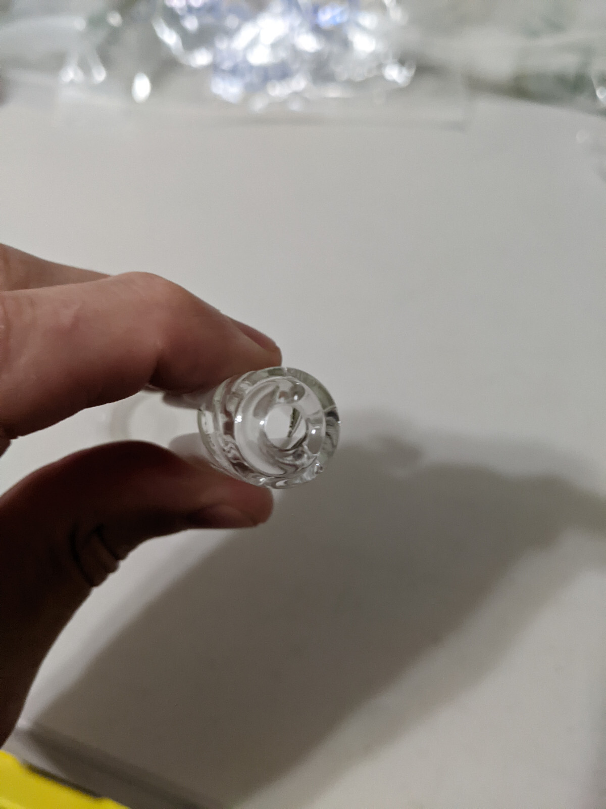 4&Prime; Inch 18mm/14mm Downstem Glass Slide Crystal Diffuser For Water Pipe Smoking