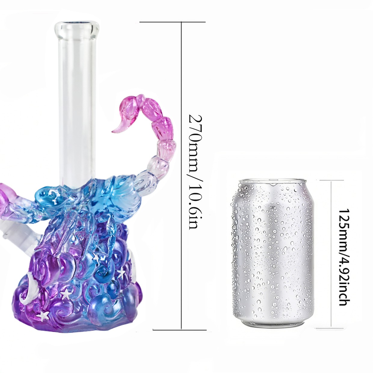 Limited Edition crystal Scorpio 10.5 » Glass Bongs water pipes Smoking Bubbler