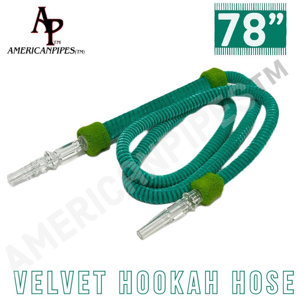INHALE®️78 Inches Washable Heavy Duty Velvet Wrapped Egyptian Style Hookah Hose