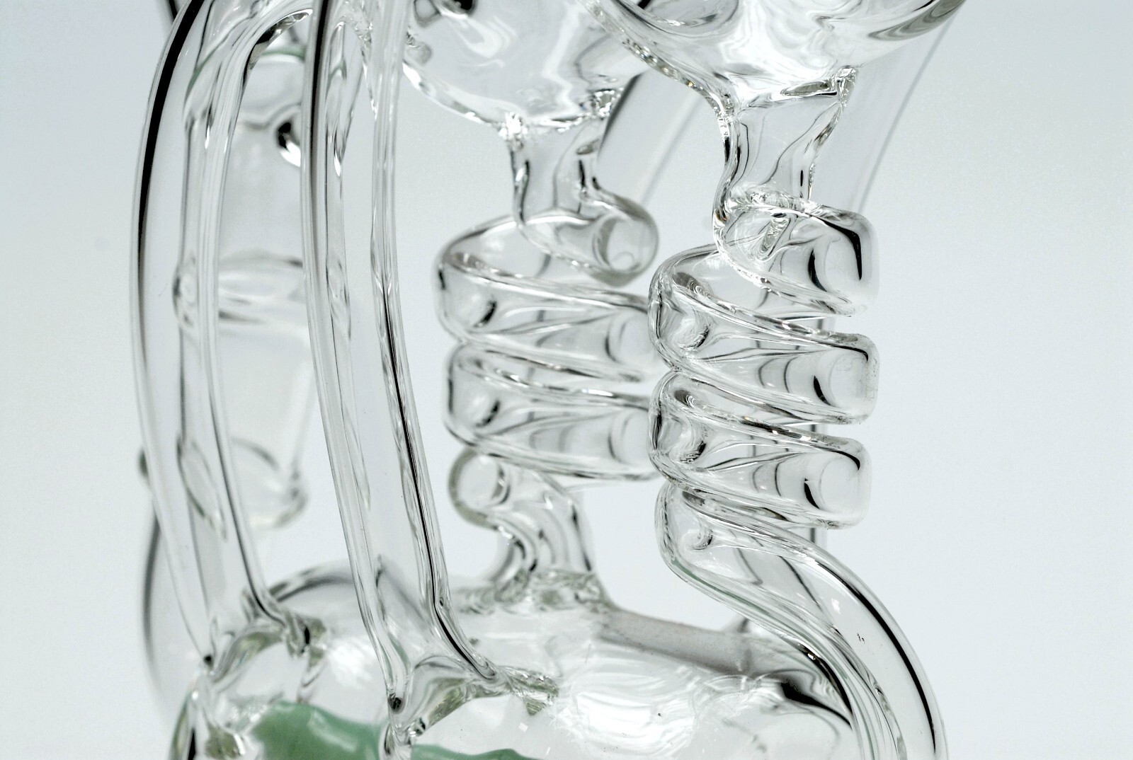 10&Prime; Milky Green Vortex Cyclone Recycler Smoking Water Pipe Hookah Bubbler Bong