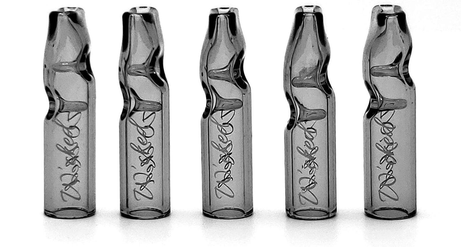 Reusable Glass Tips, Glass FilterTips, Reusable Mouthpiece Filters, W&rsquo;cked 5 Pac