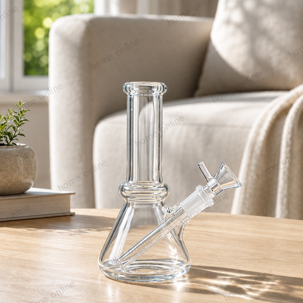 New 6&Prime; Small Glass Bong Smoking Tobacco Water Pipe 14MM Glass Bowl