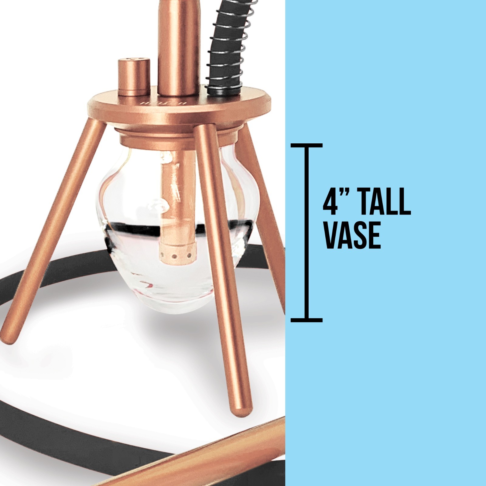 12&Prime; Mini Spider Rose Gold in Carrying Bag 1 Hose BYO Hookah Travel FREE SHIP