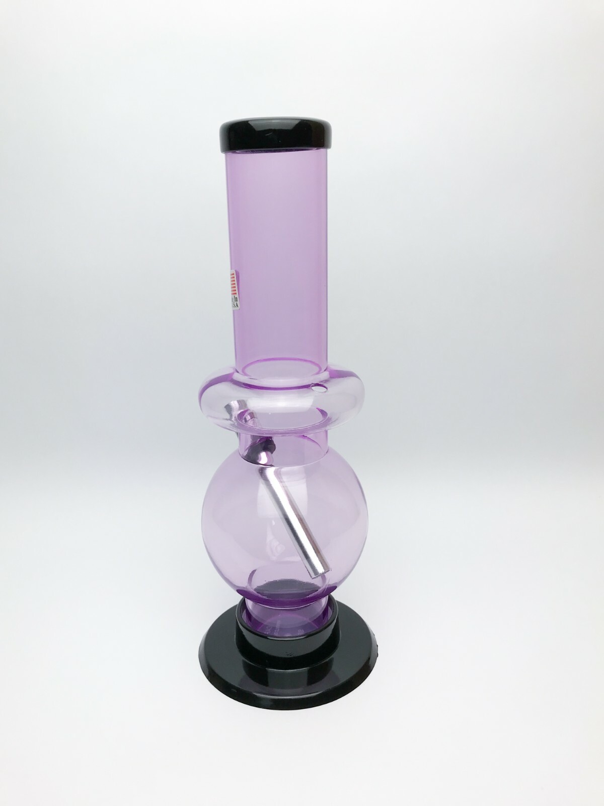 Acrylic 9&Prime; Inch Tall Light Purple Bubble And Oval Design HOOKAH WATER PIPE BONG