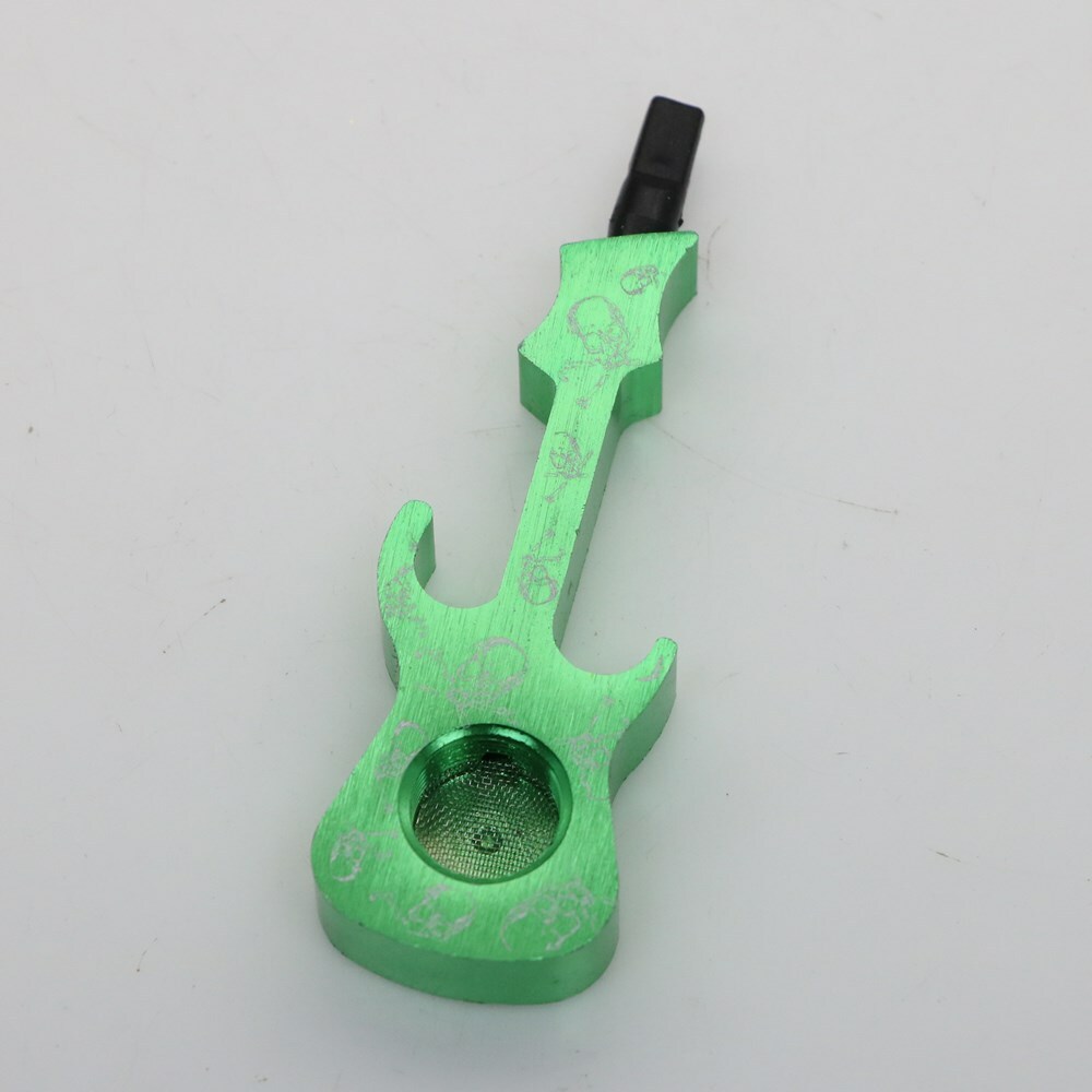 1pcs New Metal Guitar Shape Smoking Pipe Tobacco Pipe Free Shipping