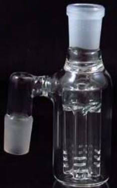 14MM CLEAR HOOKAH WATER PIPE ASH CATCHER 4ARM TREE PERC 90DEGREE