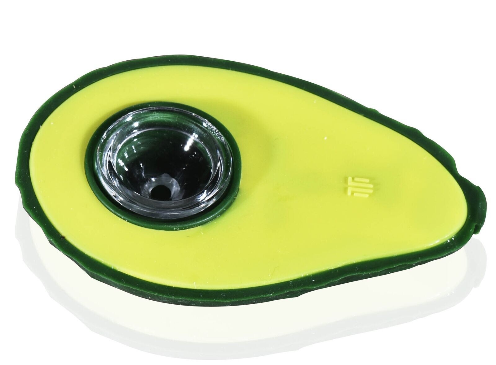 Avocado Fury 3&Prime; Silicone Avocado Spoon Pipe Removable Glass Bowl Insert*USA*