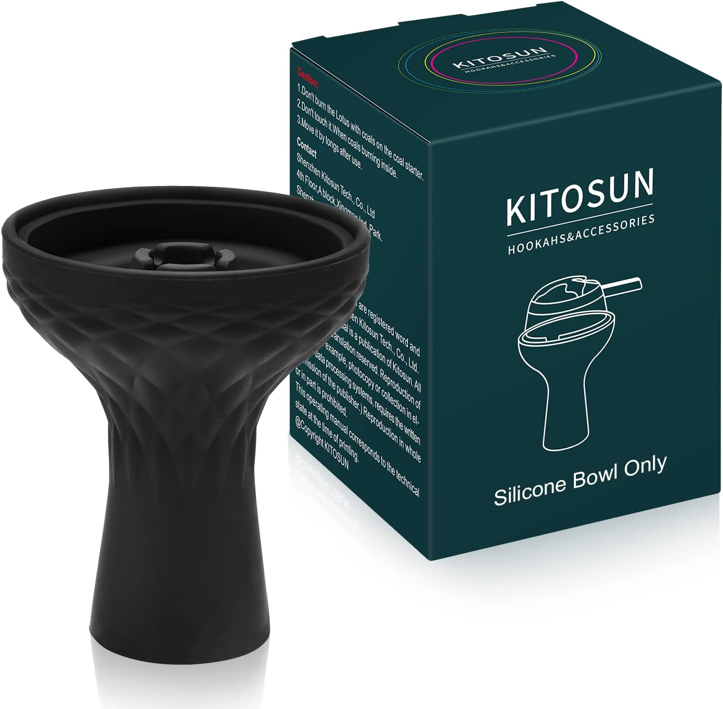 Hookah Bowl – Rubber Silicone Phunnel Hookah Bowl Perfect Work with Heat Mana…